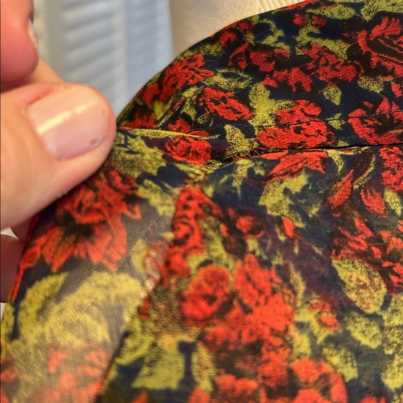 Free People Easy Rider Sheer Floral Button Down - Picture 8 of 8